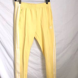 yellow adidas pants